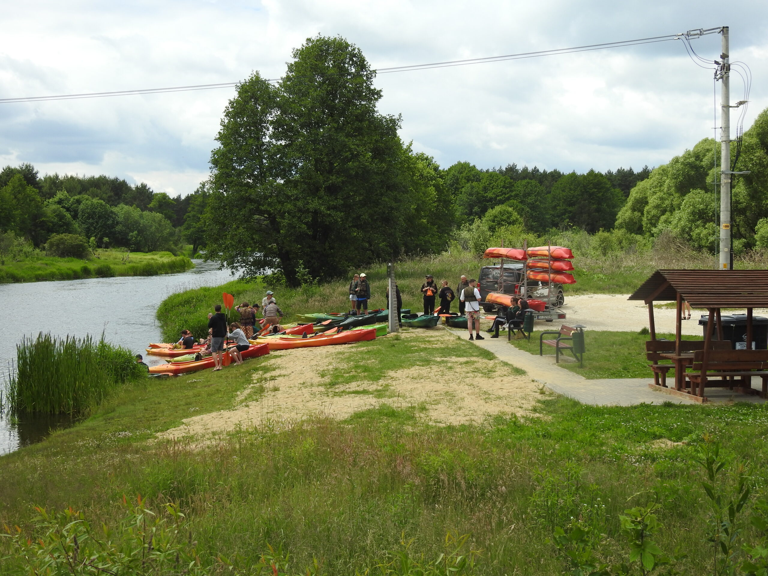 Start spływu kajakowego Orczuchy Antonie na Warcie